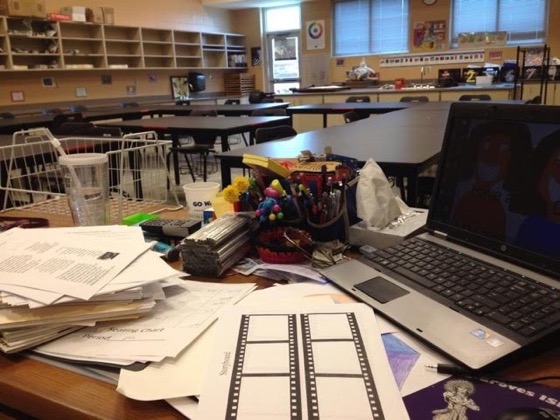 art teacher desk