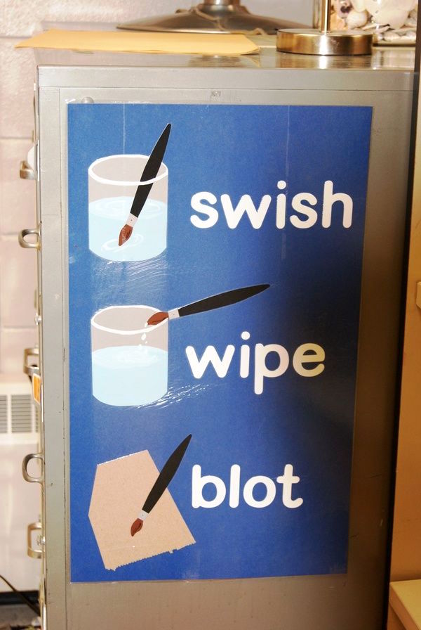 swish, wipe, and blot poster