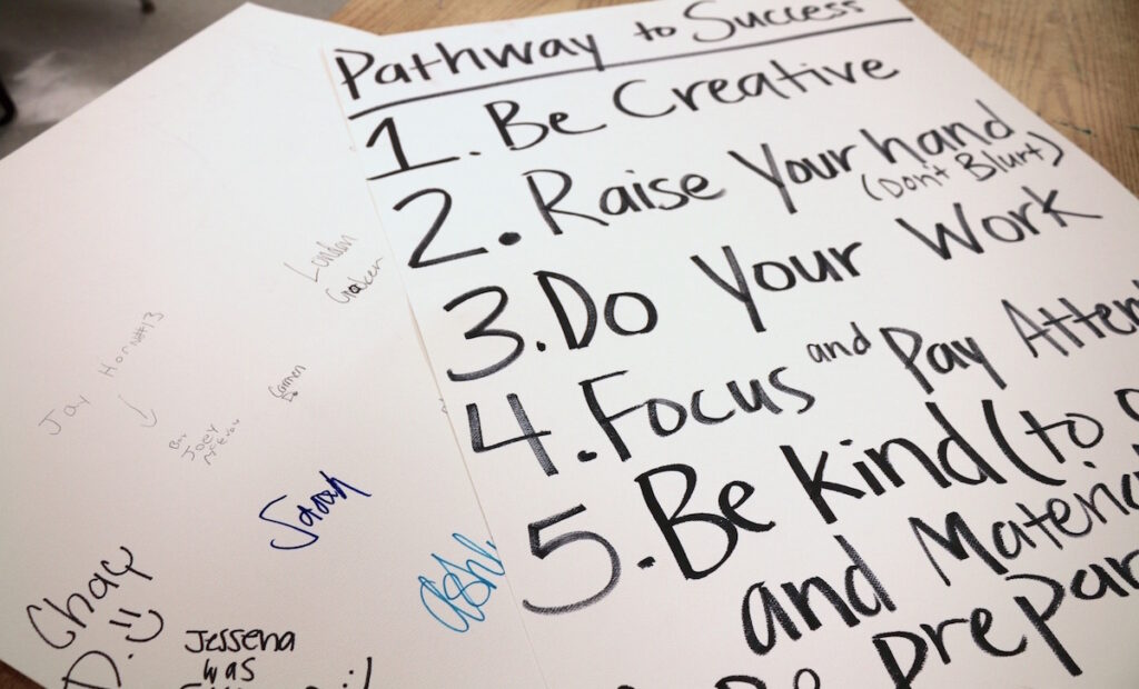 students' own classroom rules