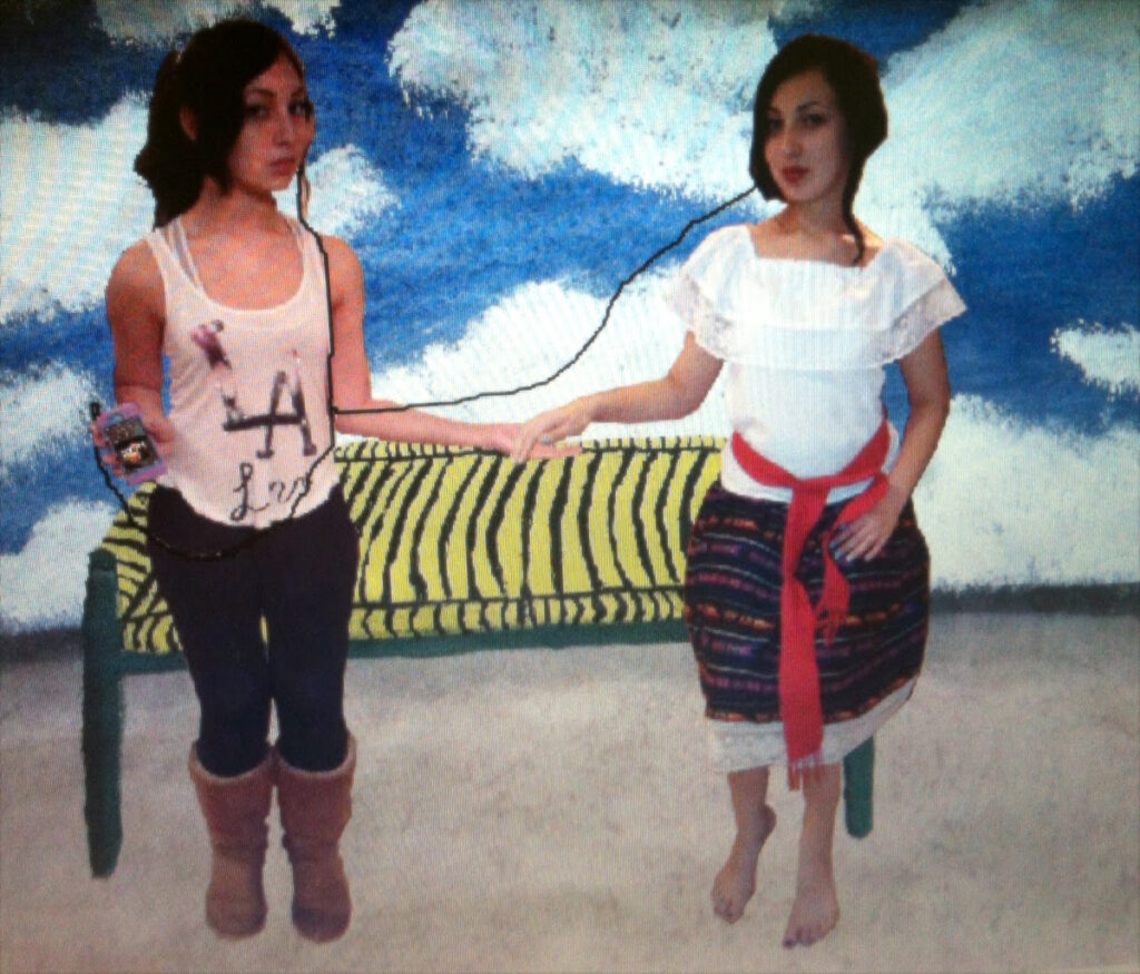 Play on the painting "The Two Fridas"