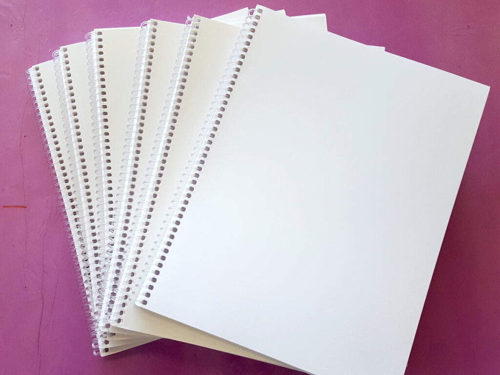 blank sketchbooks