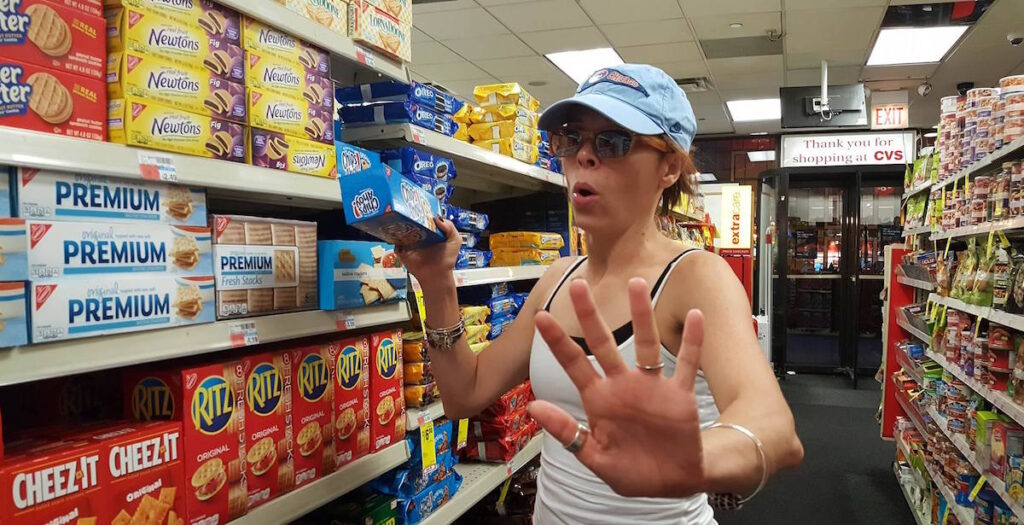 Lindsey at the grocery store