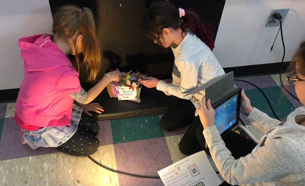 students doing stop-motion