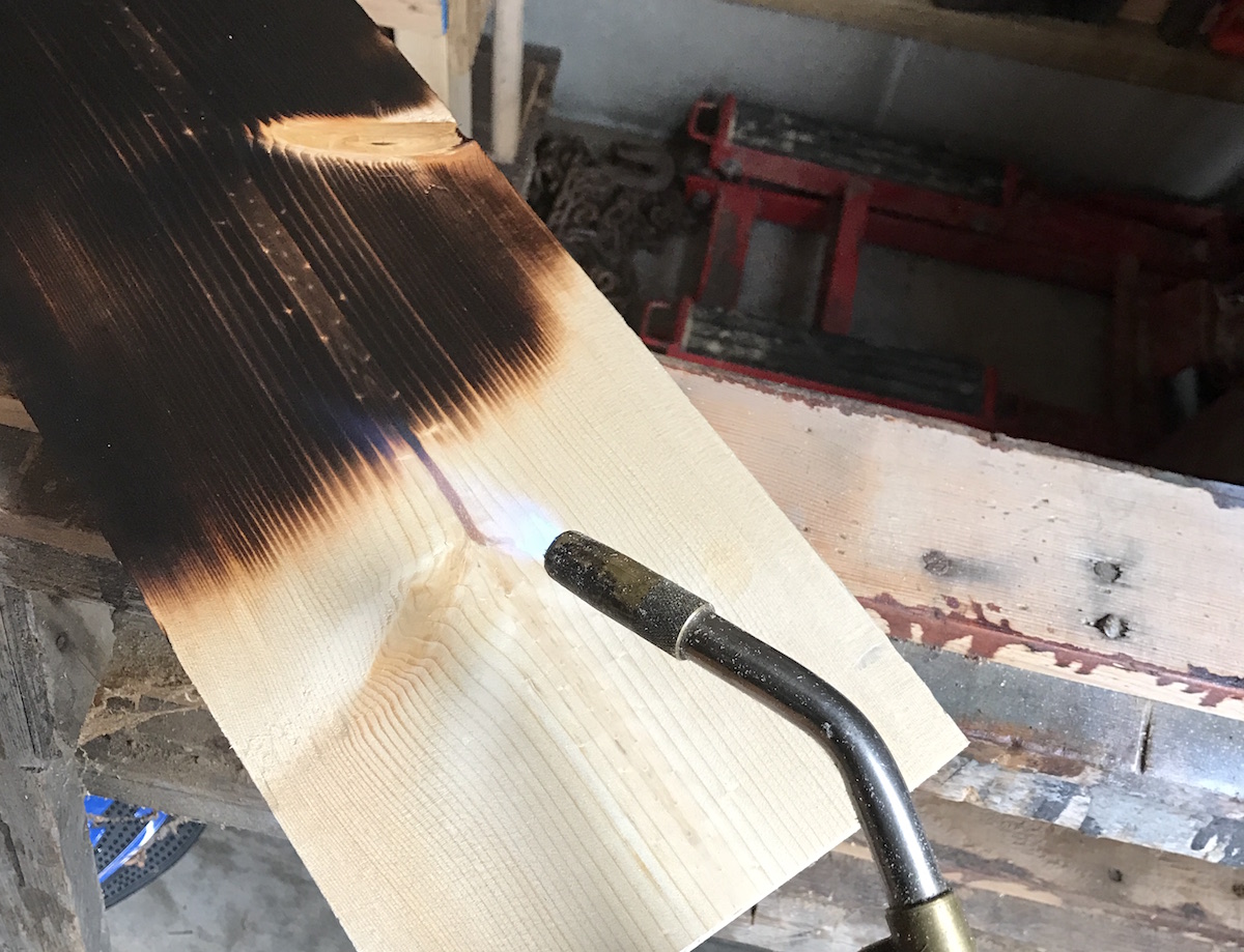 torching the wood