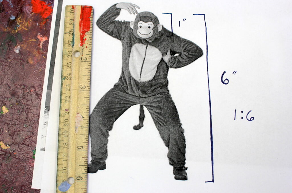 monkey with ruler