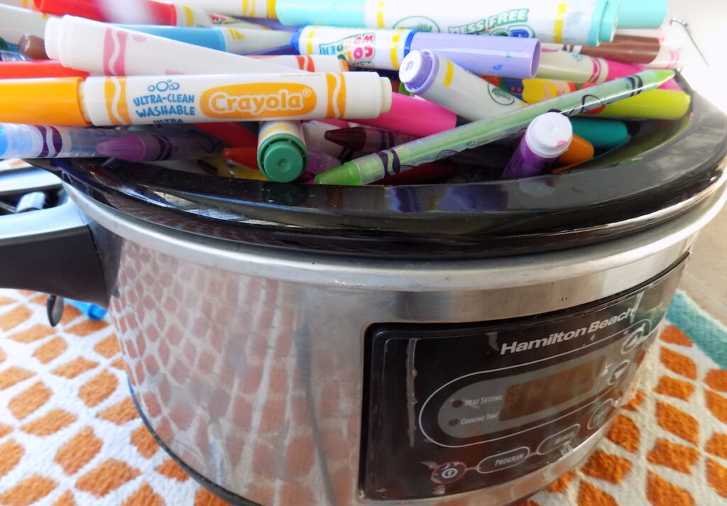 markers in a slow cooker