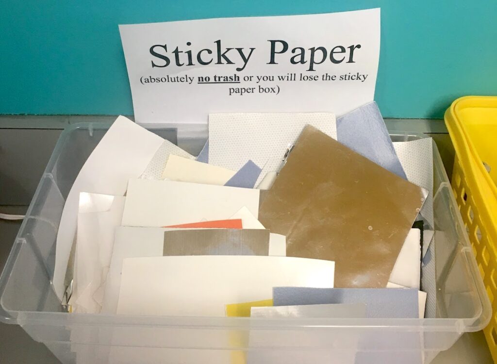 sticky paper