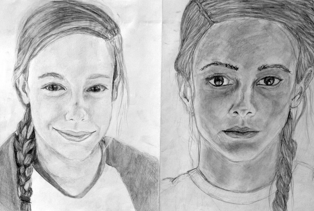 self-portraits side-by-side
