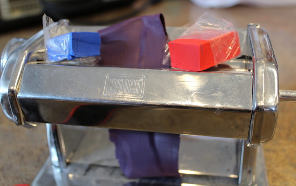 color mixing on pasta machine