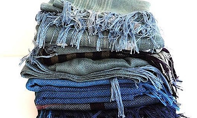 pile of scarves