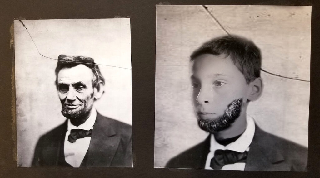 boy dressed as Abe Lincoln
