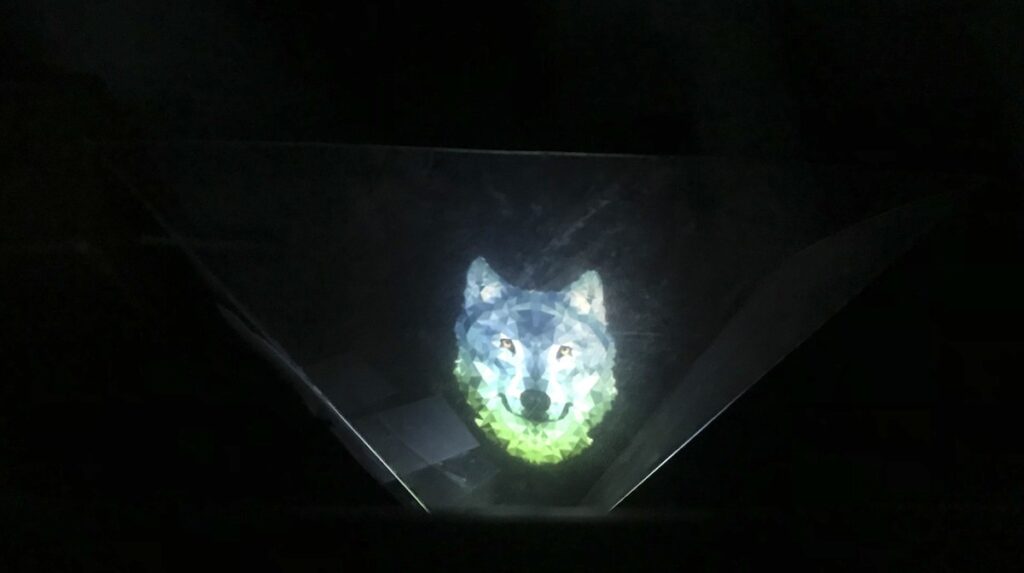 hologram of wolf