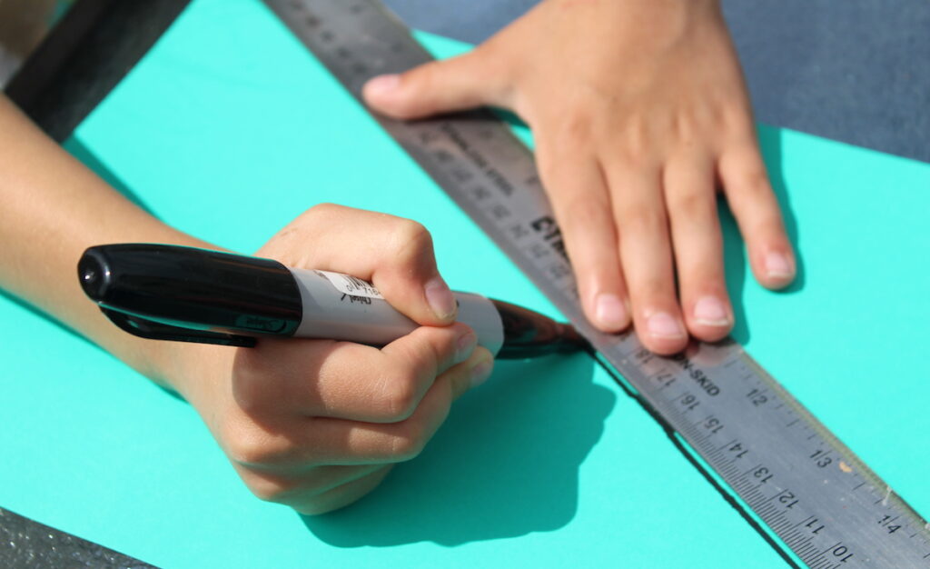 drawing with a ruler