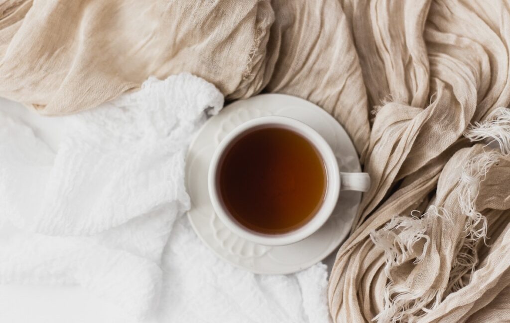 cozy blanket and tea