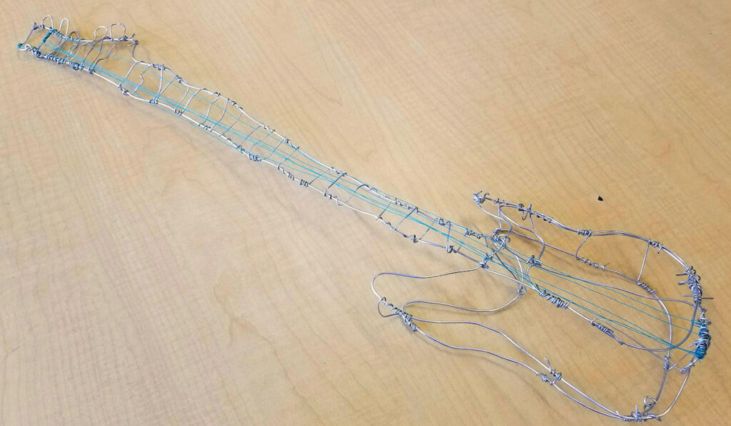 guitar made from wire