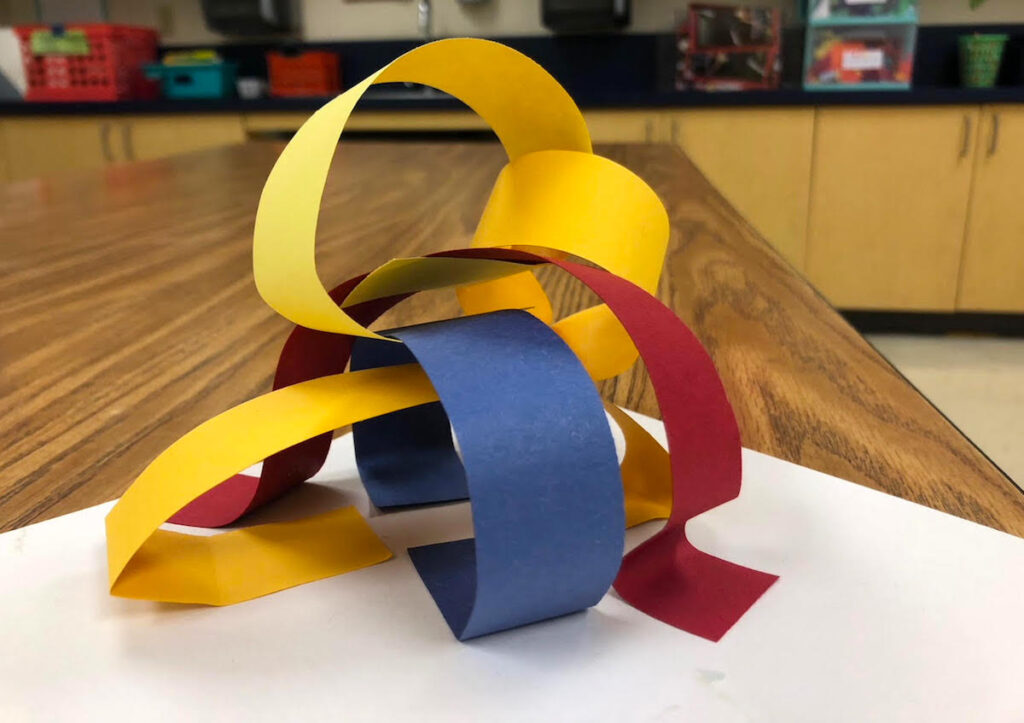 primary color paper sculpture