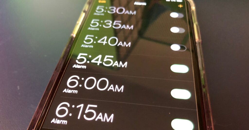 multiple alarms on phone