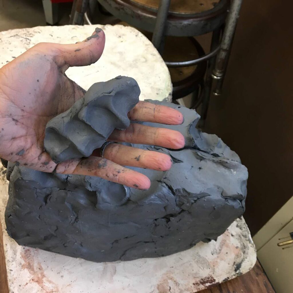 using the clay