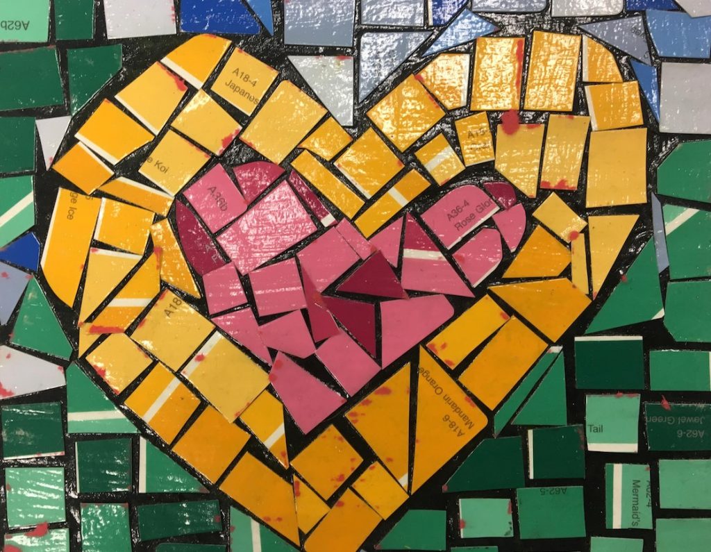 student artwork of a heart