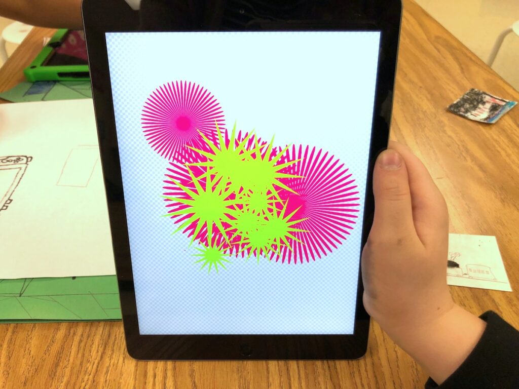 digital drawing on an iPad