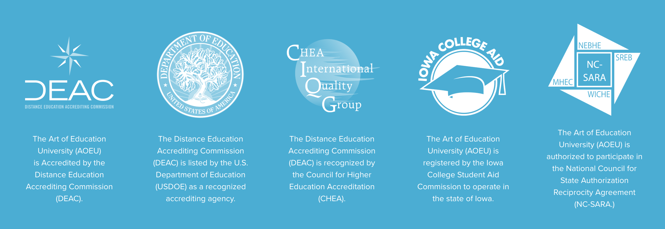 AOEU Accreditation Logos