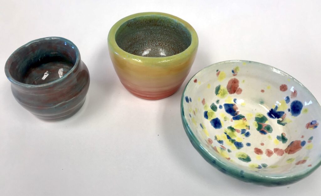 three ceramic pieces