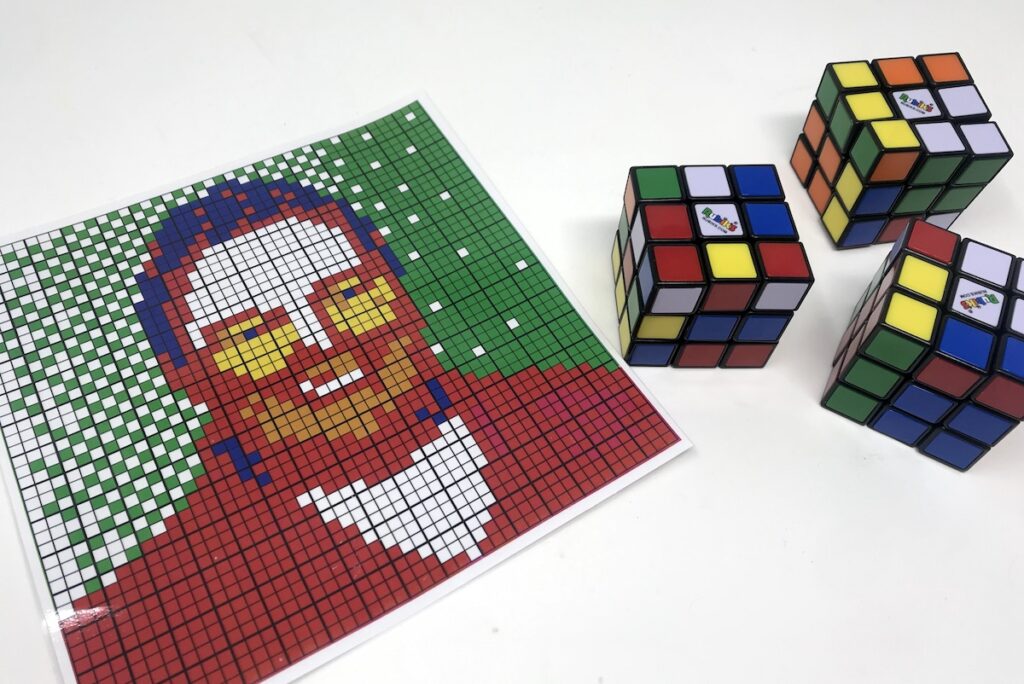Picture Of Portrait and Rubik's Cube