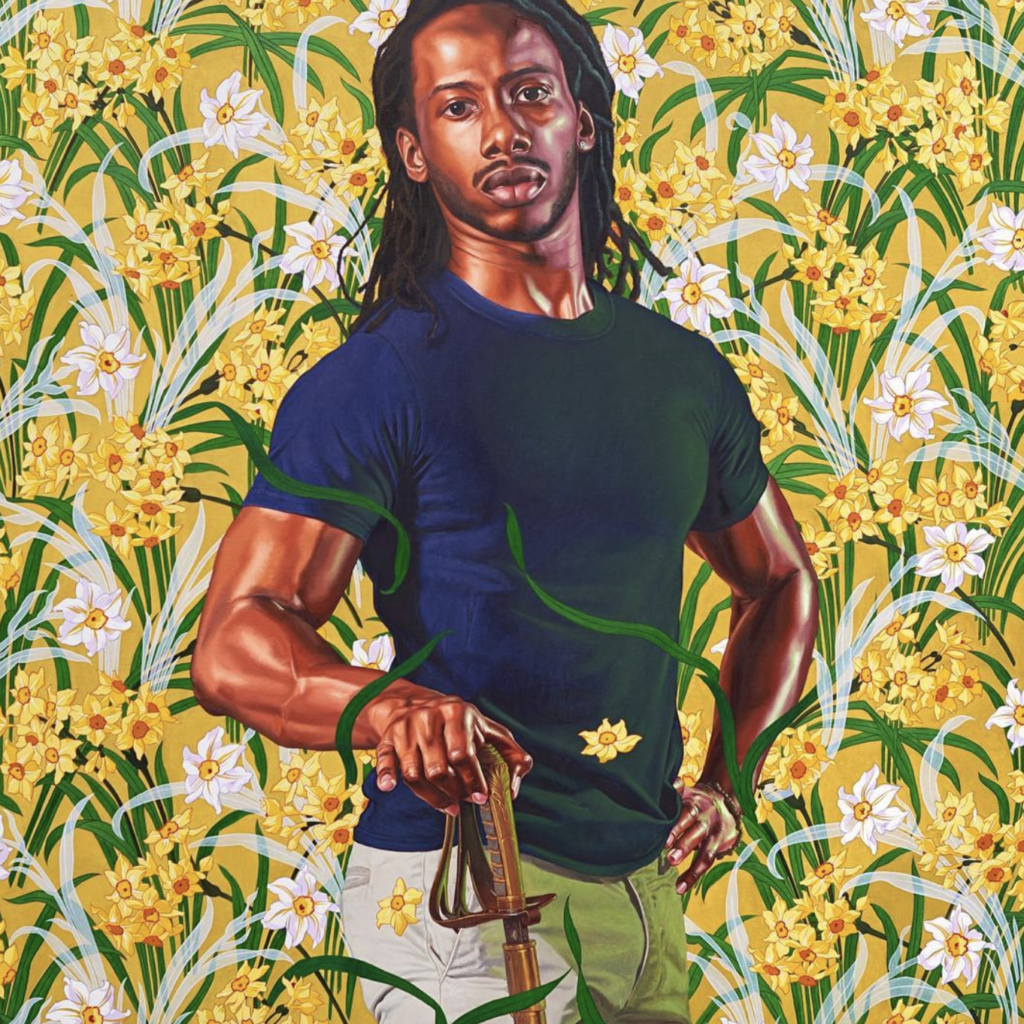 Chad Nurse as General John Burgoyne, 2017 Oil on canvas 72 x 60 in Kehinde Wiley