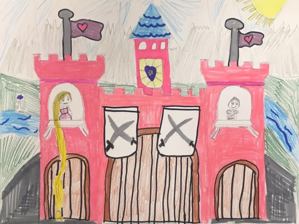 Student artwork of castle