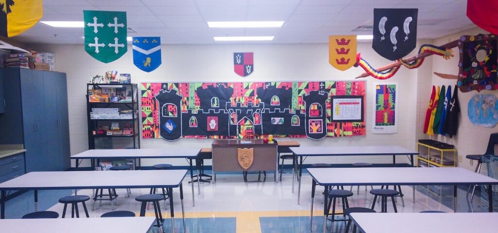 Art Classroom With Medieval Theme