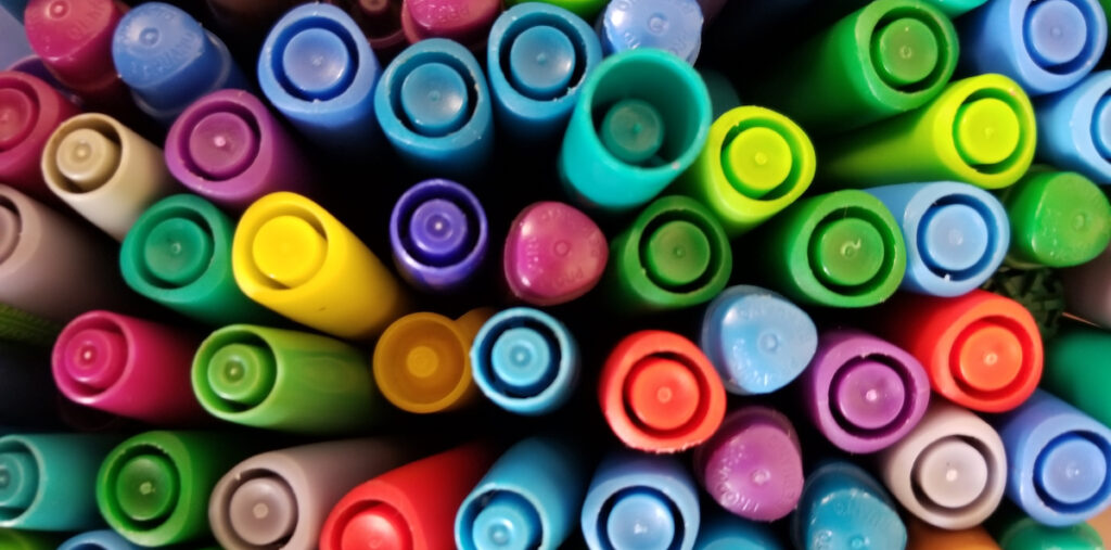 image of colored pens