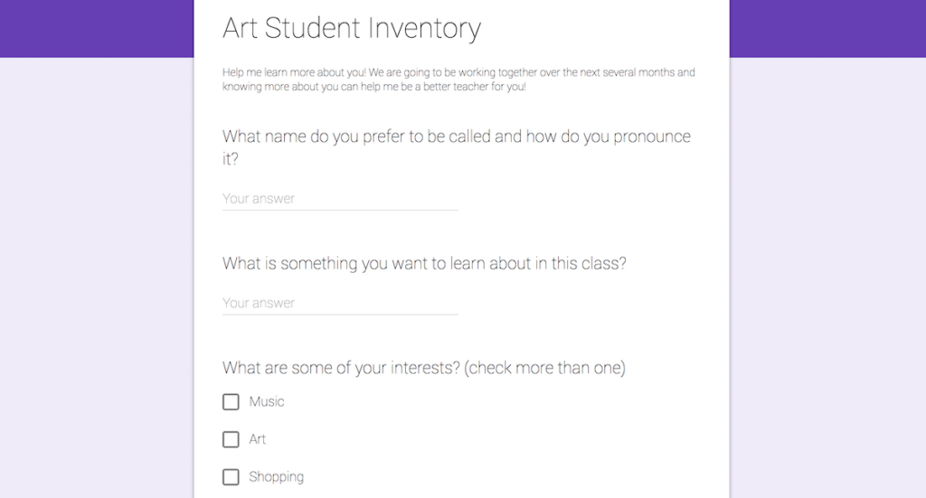 Image of Student Interest Survey