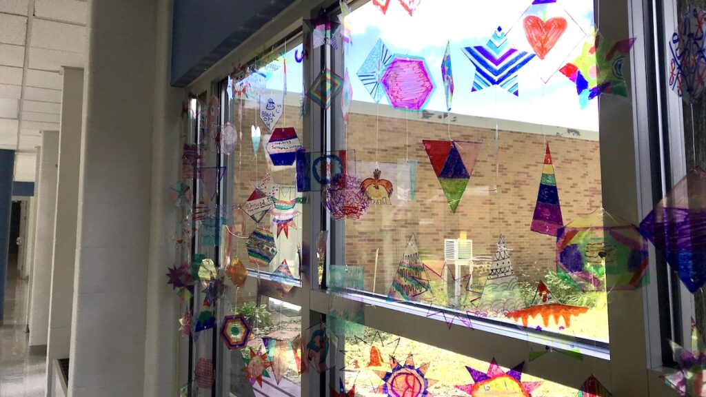 image of transparency sun-catchers on display