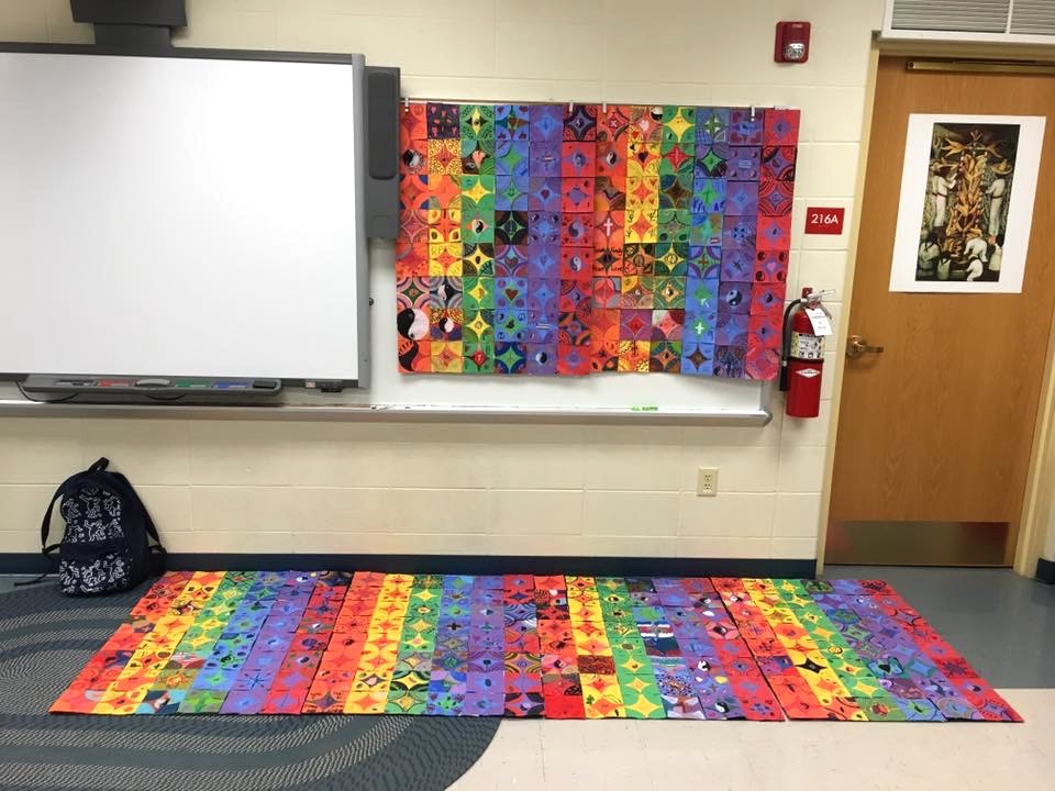 Image of quilt on display