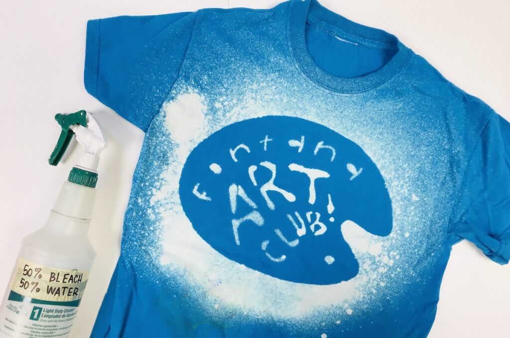 Art Club T-shirt made with bleach