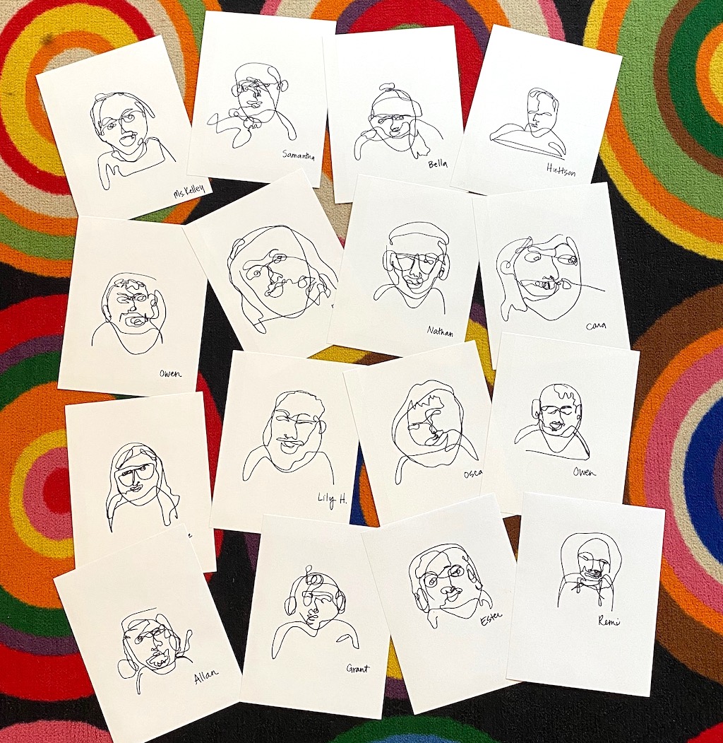 blind contour drawings