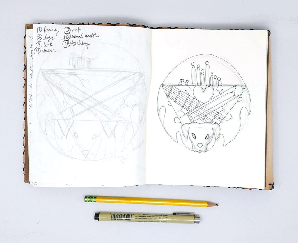 sketch in sketchbook