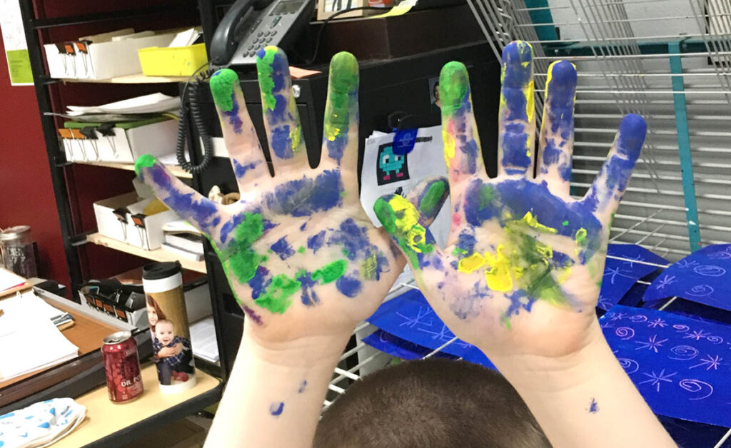 painted hands
