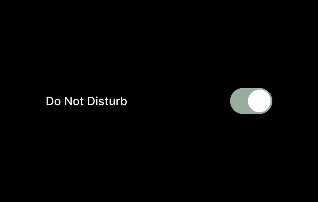 do not disturb screenshot