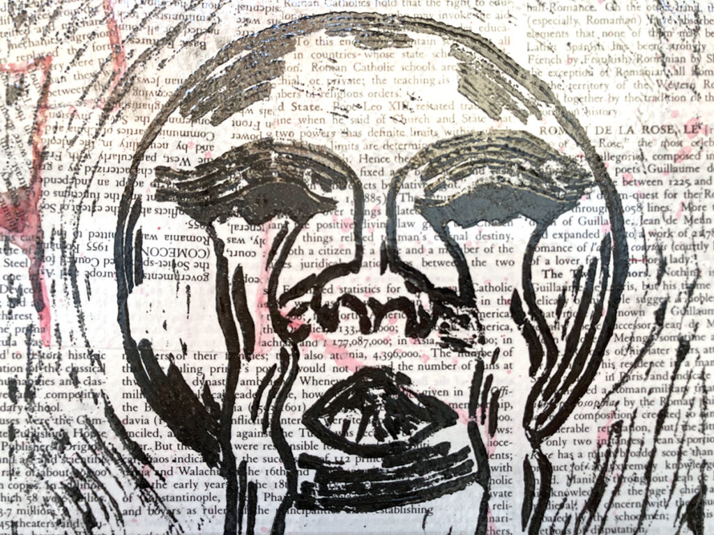 artwork crying face