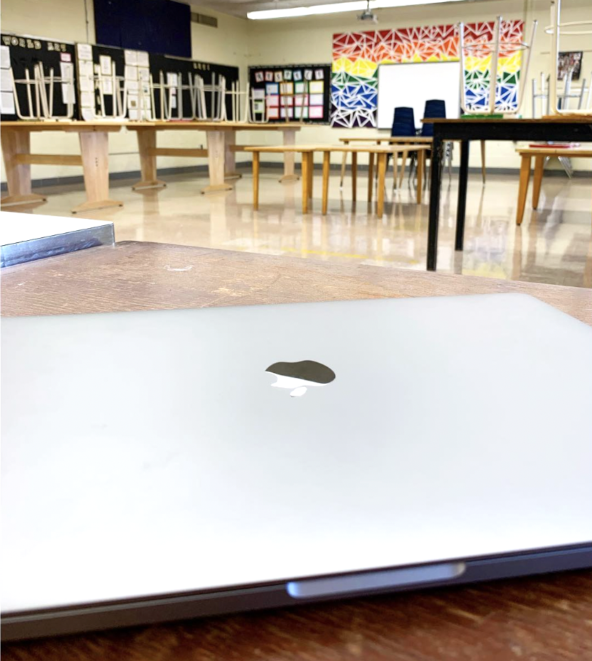 laptop in classroom
