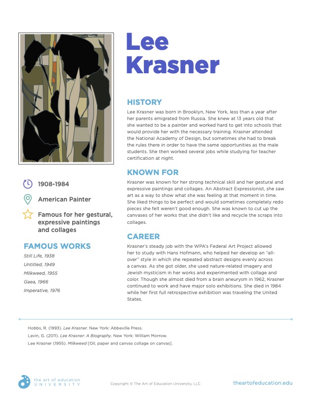 Lee Krasner Artist Bio