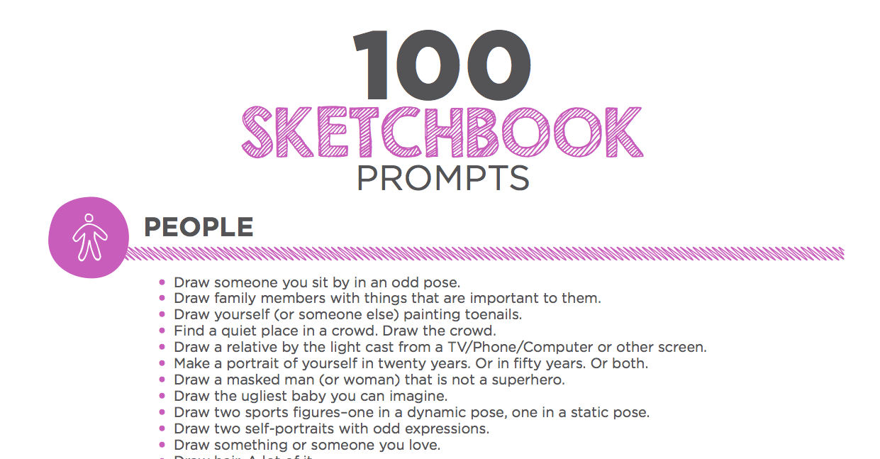 100 Sketchbook Prompts Your Students Will Love The Art of Education