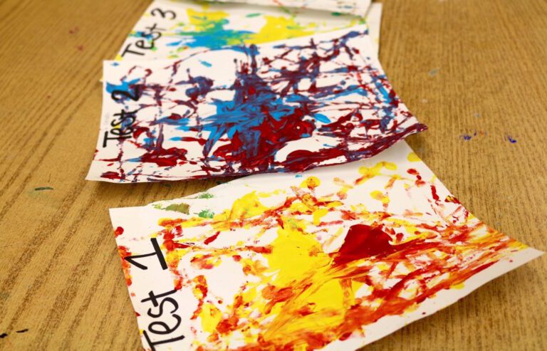 test papers after shaking