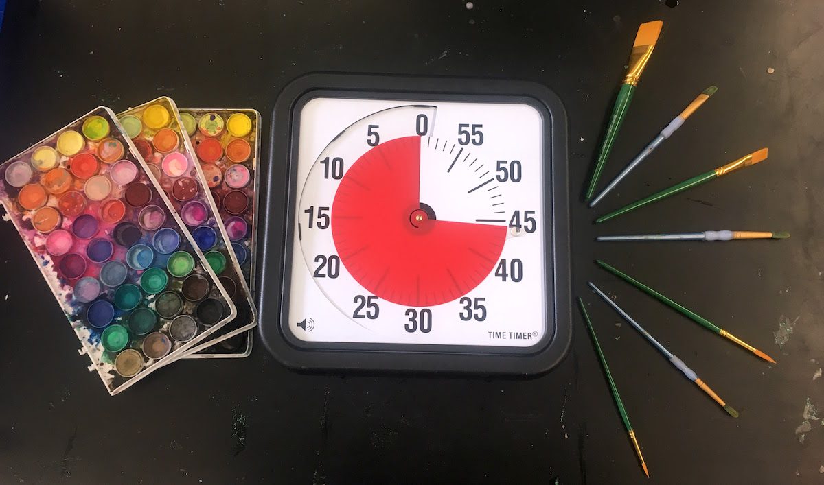 timer with supplies
