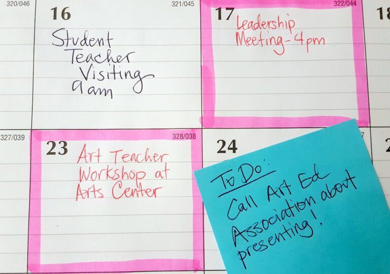leadership items on a calendar