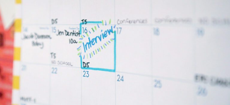 interview set on calendar
