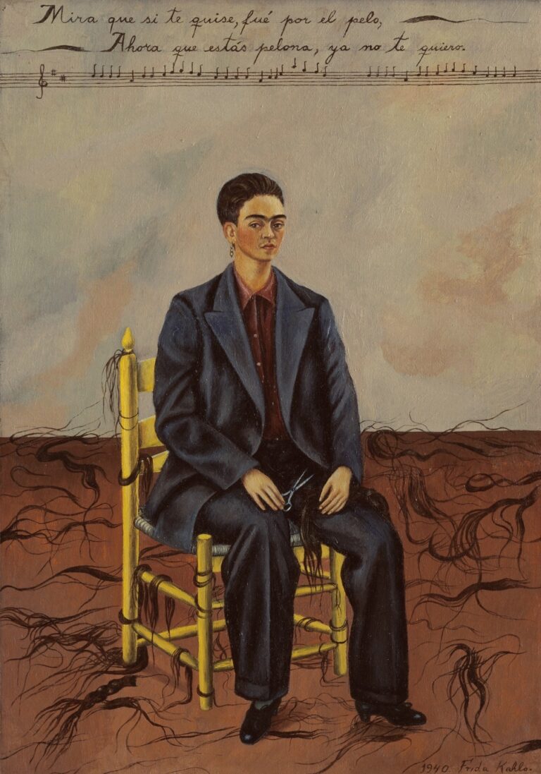 Frida Kahlo Self-Portrait with Cropped Hair