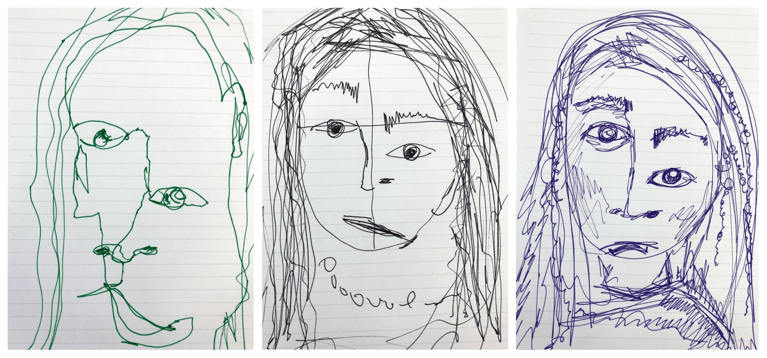 series of self-portraits