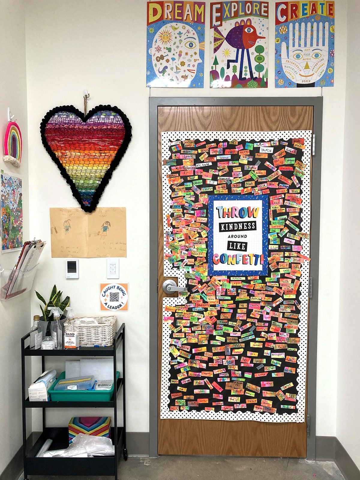 confetti kindness door display
